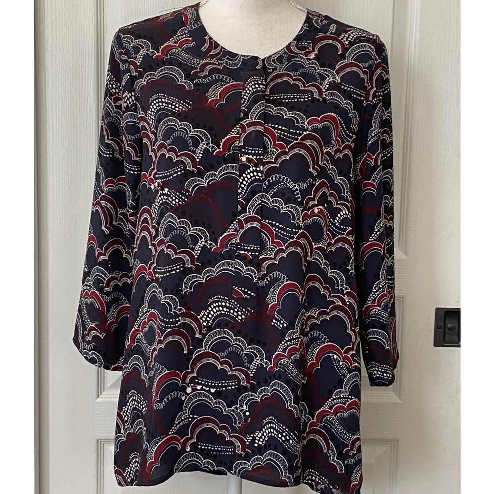 Excellent condition. from express. 3/4 length sleeve. Half front zip. L